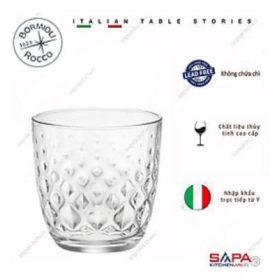 Bộ 6 ly thủy tinh  Glit 295ml -  Bormioli Rocco - Italy