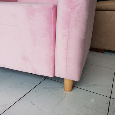 Ghế Sofa Bọc Vải Nhung Màu Hồng Dễ Thương
