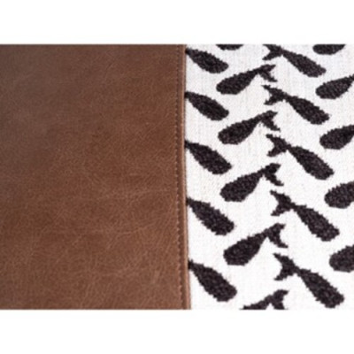 Gối sofa tựa lưng hình vuông cao cấp, kết hợp da bò thật và vải DVH6006C | REEKO