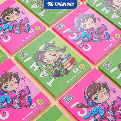 Tập học sinh chống lem 96 trang 4 ô ly vuông 2mm 120gsm Thiên Long NB-121/AK - Phiên bản Akooland - Mẫu ngẫu nhiên
