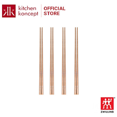 ZWILLING - Bộ đũa ăn Minimal màu vàng hồng - 4 cặp