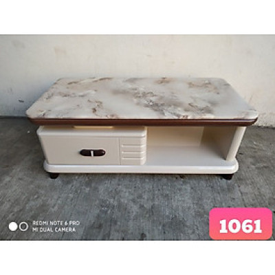 Bàn trà sofa Tundo mặt đá nhập khẩu màu kem