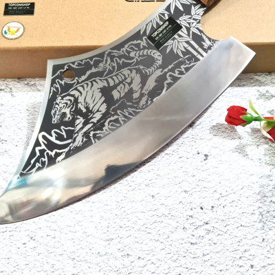 DAO BẾP - DAO THÁI CHẶT HOA VĂN HỔ DT150 ĐỘC 6996 topcomshop vn