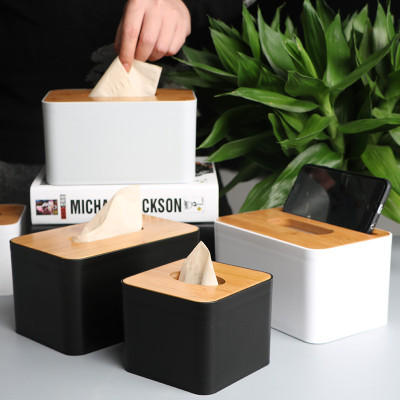 HỘP ĐỰNG GIẤY ĂN ĐỂ BÀN LUXURY - HỘP ĐỰNG GIẤY ĂN NẮP ĐẬY GỖ TRE CAO CẤP - MANY SIZES & CLOR