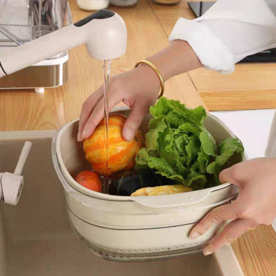 Bộ Rổ Thau Chậu Nhật Có 2 Size Vuông Nhựa ABS 2 IN 1 Hokori Siêu Bền Dầy Chắc Chắn Tiện Dụng Cao Cấp Hàng Xuất Nhật