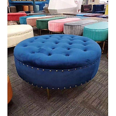 Đôn tròn Juno Sofa nhấn khuy đường kính 1m JN22