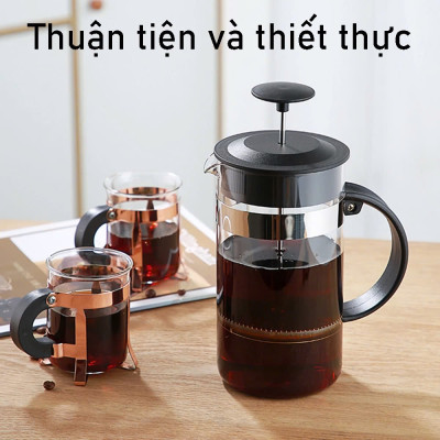 Bình Pha Trà Cà Phê Kiểu Pháp Cao Cấp 350ml Nóng Lạnh Văn Phòng Du Lịch Dã Ngoại Phượt