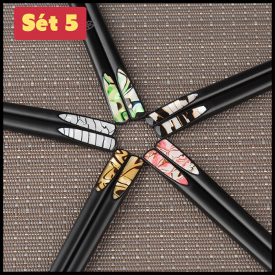 COMBO sét 5 đôi đũa xuất nhật , kháng khuẩn làm từ sợi thủy tinh tổng hợp chịu nhiệt cao cấp
