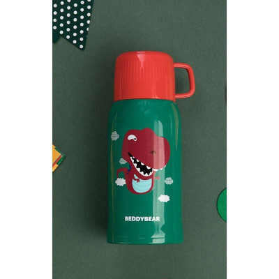 Bình giữ nhiệt Trẻ em Beddybear - Dung tích 600 ml - 2 Nắp thay thế - hình khủng long - Phù hợp bé từ 2 tuổi trở lên - Bảo hành chính hãng Beddy Bear 2 năm