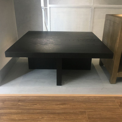 Bàn sofa vuông sang trọng gỗ sồi SMLIFE Clary 4C | D91,4 x R91,4 x C38,2cm | gỗ Cao Su và Veneer Sồi