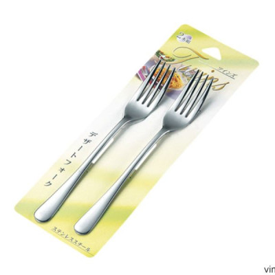 Set 2 nĩa ăn inox Twins cỡ to 18.5cm nội địa Nhật Bản