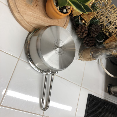 Chảo Quánh Inox  304 Cao Cấp Đáy 3 Lớp  1.4 L - Low Saucepan without lid 16x7.0cm Berndorf Sandrik 