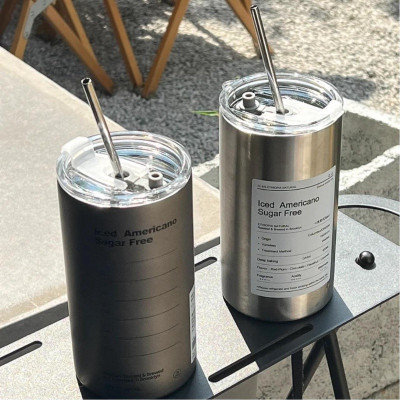 Ly Giữ Nhiệt Inox 304 Iced Americano 600ml Kèm Ống Hút