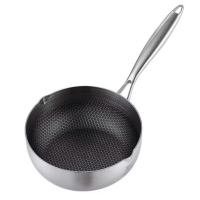 Chảo Quánh Sâu Lòng Tổ Ong 18cm Cao Cấp Chống Dính 5 Lớp Inox 316 Dùng Bếp Từ, Bếp Ga, Bếp Điện - HÀNG CHÍNH HÃNG MINIIN