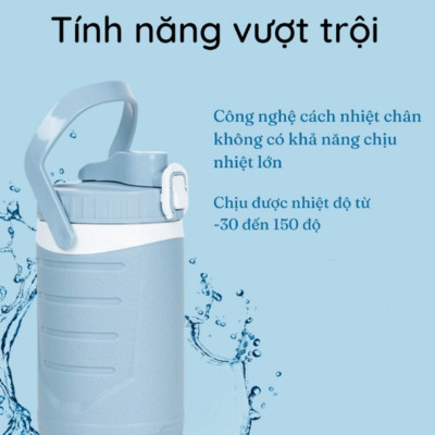 Bình giữ nhiệt 1 lít Việt Nhật , bình nước nhựa giữ nhiệt 1 lít cao cấp - Hàng chính hãng 