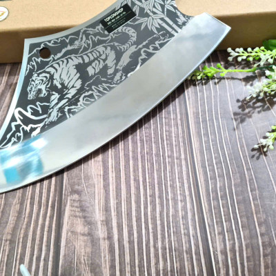 DAO BẾP - DAO THÁI CHẶT HOA VĂN HỔ MÃ A7 DT150 NT topcomshop vn