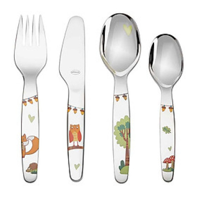 Bộ Dao Thìa Dĩa Trẻ Em Rosle Kleiner Roboter 95065 4 Món hàng chính hãng