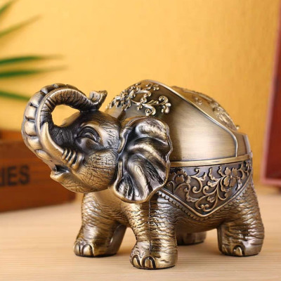 HÀNG CAO CẤP - gạt tàn chú voi đứng bằng đồng ( tặng sét 4 cọ vệ sinh vòi ám nội địa nhật )