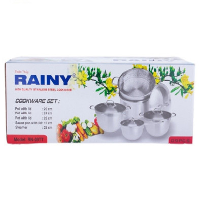 Bộ 5 nồi xửng inox Rainy-RN09T - Hàng Chính Hãng