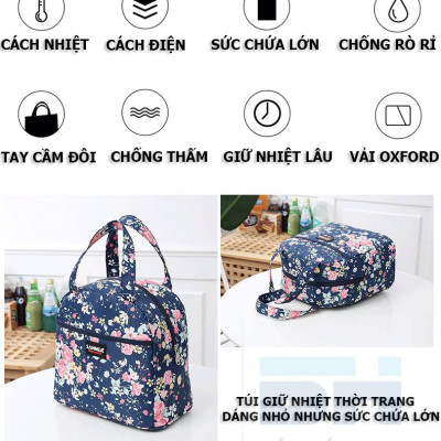 SANNEA - CAO CẤP - Túi đựng cơm giữ nhiệt, túi đựng bình sữa, dã ngoại - Vải Oxford D600 chống nước TH75