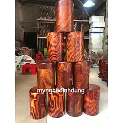 Hộp đựng trà ( chè) để bàn bằng gỗ trắc cao 20x11cm 