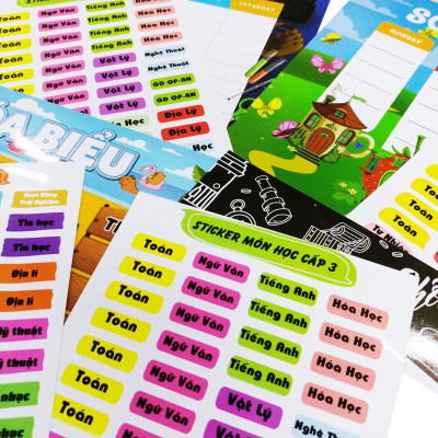 Sticker Thời Khoá Biểu Cấp 3 - Thay Đổi Môn Học A5 - Teenage TKB-11
