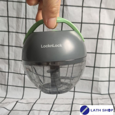 Dụng Cụ Băm/Xay Hành Tỏi, Rau Củ Mini Lock&Lock CKS327- Lưỡi Dao Bằng Thép Không Gỉ, Có Tay Xách - Dung Tích 170ml - Model Mới