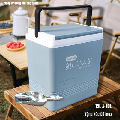 HÀNG CAO CẤP > HÀNG XUẤT NHẬT / BÌNH GIỮ NHIỆT / PHÍCH ĐỰNG ĐÁ 12L VÀ 18L ( TẶNG XÚC ĐÁ INOX ) 