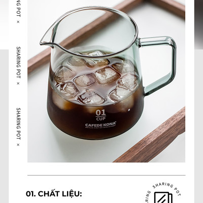 Bình thuỷ tinh phục vụ cà phê CAFE DE KONA