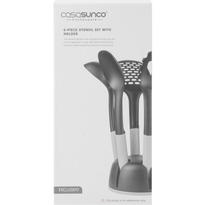 Bộ dụng cụ 6 món silicon SUNRISE (xẻng chiên, xào, vá múc canh, vá dài, phết)