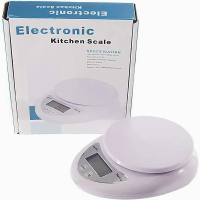 Cân điện tử GDA001 cân nhà bếp 5kg, chia thực phẩm, cân tiểu ly electronic Kitchen tặng kèm 1móc dán trong và pinAAA- Hàng chính hãng