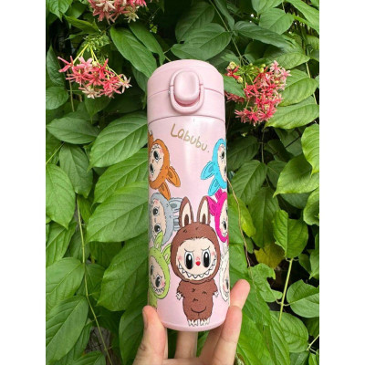 Bình giữ nhiệt LABUBU inox 304 nắp bật tiện lợi cho bé 500ml - giao họa tiết ngẫu nhiên