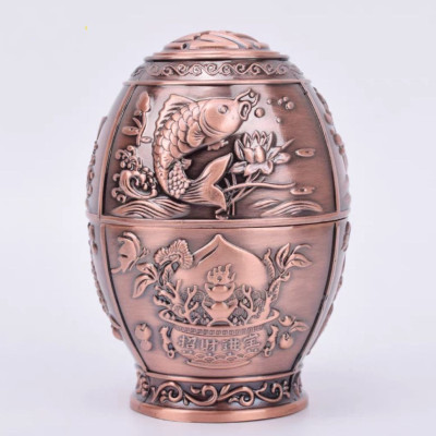 combo lọ tăm và gạt tàn hợp kim phong cách cổ