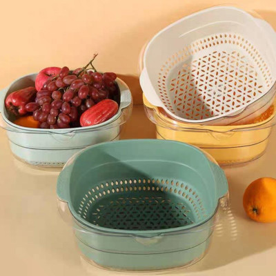 Bộ Rổ Thau Chậu Nhật Có 2 Size Vuông Nhựa ABS 2 IN 1 Hokori Siêu Bền Dầy Chắc Chắn Tiện Dụng Cao Cấp Hàng Xuất Nhật