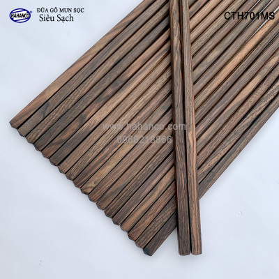 Đũa gỗ Tự nhiên trơn cao cấp (10 đôi) Chopstick of HAHANCO - CTH701MS - Sang trọng trên bàn ăn gia đình