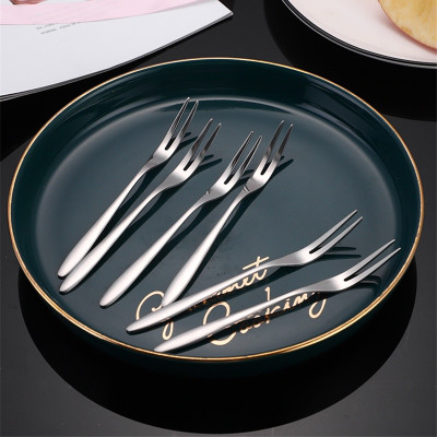 Bộ 10 Nĩa Hoa Quả Inox Cao Cấp Loại Đầu 2 Răng - Nĩa Ăn Trái Cây Đồ Tráng Miệng Cao Cấp - Hàng Loại 1 - Chính Hãng MINIIN