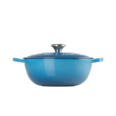 Nồi gang Le Creuset La Marmite,schwarzes Interieur 26cm Marseille Blau Hàng Chính Hãng