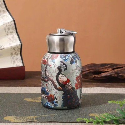 Bình Giữ Nhiệt Mini Con Công Sang Chảnh 300ml Lõi Inox Cao Cấp - Giữ Nhiệt Lâu, Dùng Đi Học Đi Làm - HÀNG CHÍNH HÃNG MINIIN