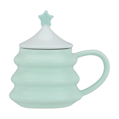 Cốc Cây Thông Noel Hehala Có Nắp 310 Ml Màu Xanh |Index Living Mall | Nội thất Thái Lan