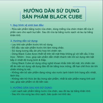 Bộ nồi xửng hấp T&K Kimscook hàn Quốc Blackcube 24CM,  3 lớp đúc liền inox 304 , siêu bền cào không xước