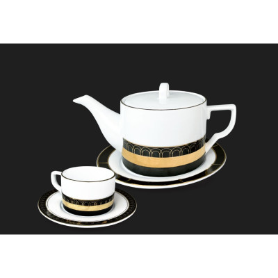 Bộ ấm chén Kim Lai mạ vàng cao cấp Long Phương