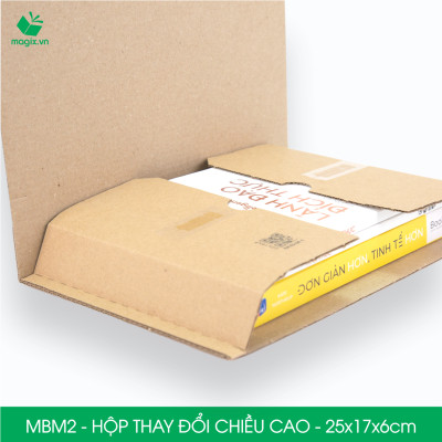 MBM2 - 25x17x6cm - Combo 100 Hộp carton thay đổi chiều cao - Thùng carton đóng hàng