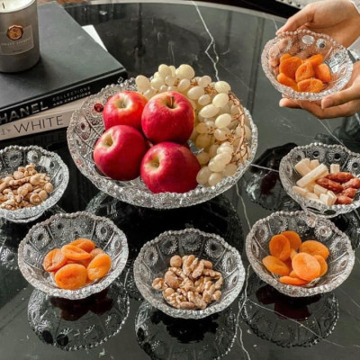 Chân bồng pha lê mài M57 Bohemia Hàng chính hãng