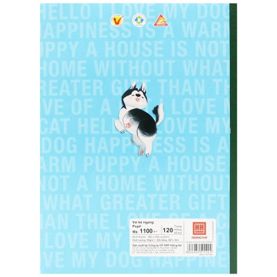 Combo 5 Vở Kẻ Ngang 120 Trang 58gsm Pupil Funny Pet - Hồng Hà 1100 (Mẫu Màu Giao Ngẫu Nhiên)