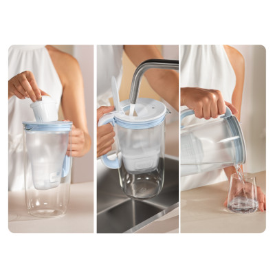 Bình lọc nước BRITA thủy tinh Glass Jug One (có sẵn 1 lõi Maxtra Pro)