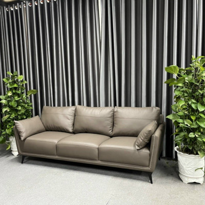 Sofa da xuất khẩu Tundo màu xám 200 x 85 x 85 cm