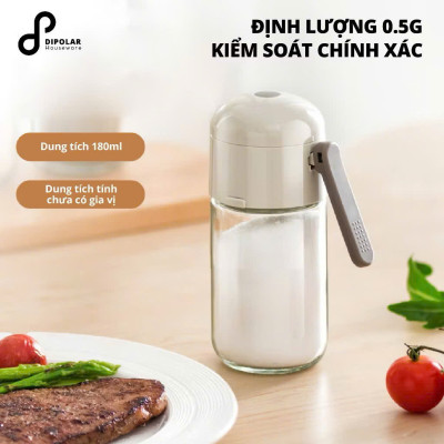 Lọ Đựng Gia Vị Thủy Tinh Thông Minh Chống Ẩm, Hủ Đựng Gia Vị Sang Trọng Không Cần Thìa - HÀNG CHÍNH HÃNG MINIIN