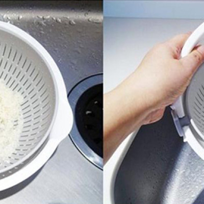 Rổ Nhựa Xoay Làm Ráo Nước Kokubo - Xám