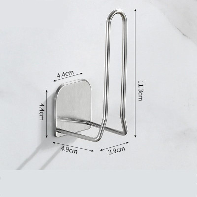 Giá Inox , Móc Treo Giấy Cuộn Giấy, Cuộn Nilon Lõi Rỗng, Gài Vung Nồi, Treo Đồ Đa Năng Dính Tường Khu Bếp. TakyHome 4085