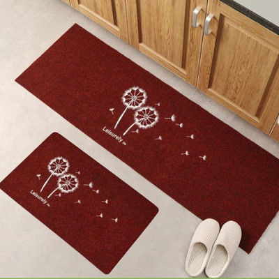 Bộ 2 thảm 2D nhà bếp đế cao su chống trượt 120x40 và 60x40 + kèm 2 khăn lau 30x30 (màu ngẫu nhiên) 